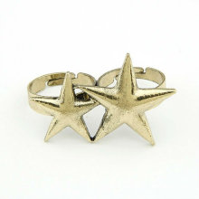 Fashion Lucky Star Pattern Ringe Zwei Finger Ringe Schmuck FR79